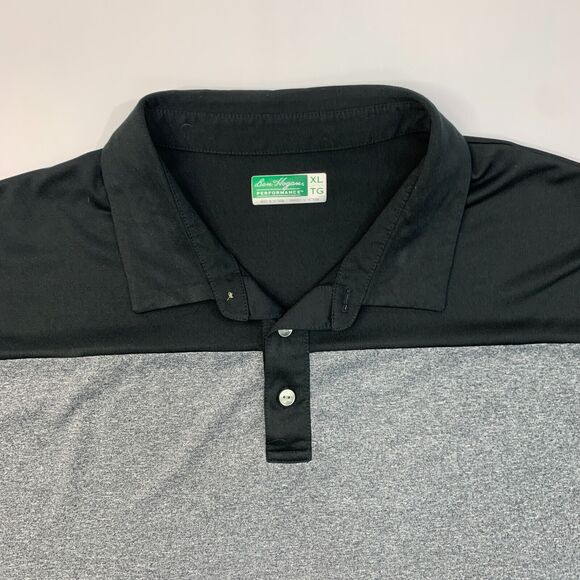 Ben Hogan Polo Shirt Mens XL Extra Large Black Gray Colorblock Performance Golf - Picture 4 of 11